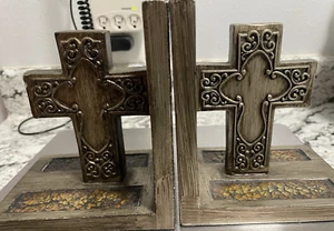 Cross Bookends, Religious Bookends, Religious, Bookends - Picture 1 of 8