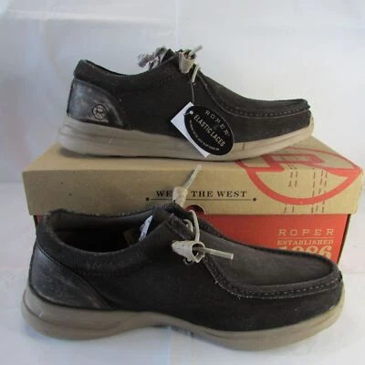 Zapato de cuero informal con cordones Chukka con ojales bajos de chillin para hombre Roper - marrón Foto 1 de 4