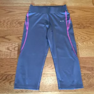 C9 Champion Girls Gray Athletic Cropped Leggings Capri Yoga Pants L Large 10-12 - Picture 1 of 5