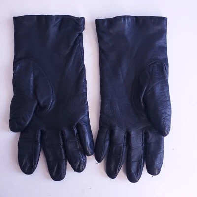 Women's Fownes Black Soft Leather Gloves with Cashmere Lining in size 7.5 - Image 1 of 4