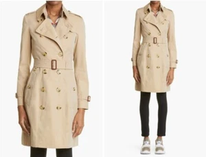 Burberry Women's Honey Heritage Chelsea Trench Coat Size 2 US - Picture 1 of 8