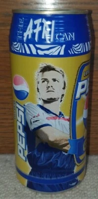 Raro PEPSI Cola GOLD AFRI CAN fútbol DAVID BECKHAM lata NAMIBIA latas de refrescos Foto 1 de 3