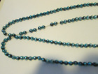 vintage blue mercury beads each bead combined into group of 2 80" long strand