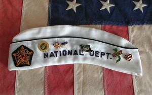 NATIONAL DEPT. American Legion garrison hat with pins/pinbacks 24k gold filled - Picture 1 of 9