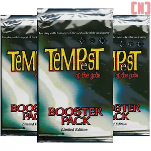 3x Vintage 1995 Tempest Of The Gods CCG Trading Cards Sealed Packs Bundle Lot - Picture 1 of 3
