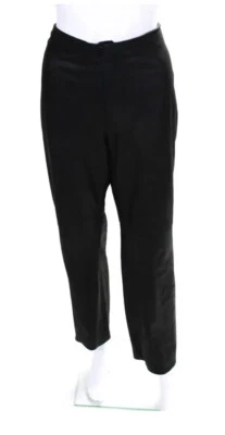 Yansi Fugel Womens Zip Front Solid Straight Leg Leather Pants Black Size Small - Image 1 of 4