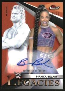 2021 Topps Finest WWE Legacies Autographs Orange Bianca Belair Auto /25