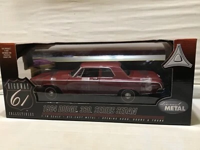 Dodge 330 sedán rojo cordobés 1964 Max Wedge V8 #50047 1/18 Highway 61 fundido a presión Foto 1 de 4