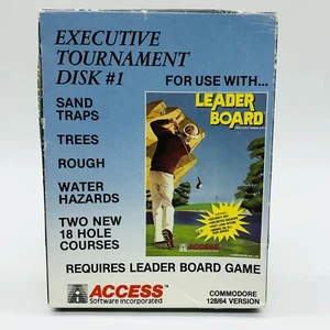 RARE Original Boxed Commodore 64 Leader Board Golf Tournament Disk #1 - Bild 1 von 9