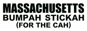 MASSACHUSETTS BUMPAH STICKAH Vinyl Decal, Funny, Bumper Sticker, Car, Windows - Bild 1 von 5
