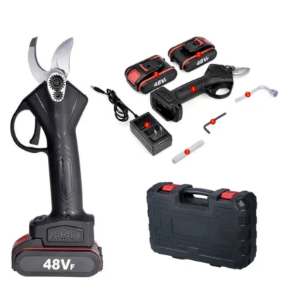 FORBICE A BATTERIA DA POTATURA+VALIGIA CESOIA 48V 3.0 AH TAGLIO 30 MM 2 BATTERIE - Immagine 1 di 4