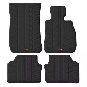TRAVALL All Weather Floor Mats for BMW 3 Series 2005-2012 Premium Black Rubber - Picture 1 of 9