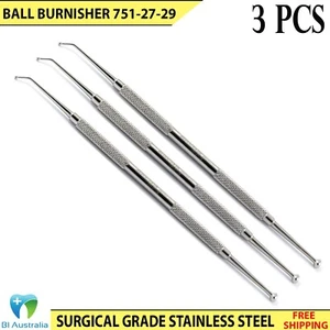 Set of 3 Composite Restorative Ball Burnisher Filling Instruments Dentistry New - Bild 1 von 4