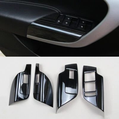 4PC Black Titanium Window Lift Panel Switch Cover Trim For Buick Regal 2011-2017 - Image 1 of 4