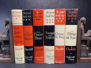 The Second World War 6 Volume Book Set Churchill Houghton Mifflin 1948 - Picture 1 of 15