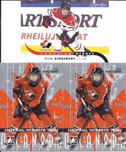Gina Kingsbury 2007-08 In The Game O Canada & 2009-10 O-Pee-Chee Canadian Heroes
