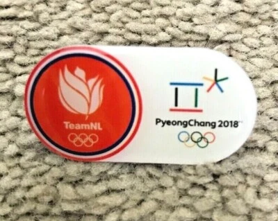 Значок команды Нидерландов НЛ Олимпийские игры 2018 Пхенчхан официальный Олимпийский значок - Изображение 1 из 4