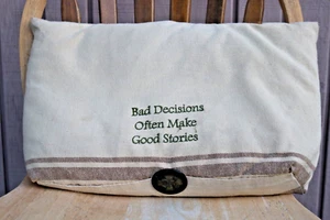 Vtg 100% Jute Burlap Accent Pillows Farmhouse Country Decor - Picture 1 of 16