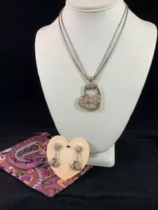 Neu mit Etikett Brighton Flower Power Halskette und Orchidee Ohrringe - Bild 1 von 6