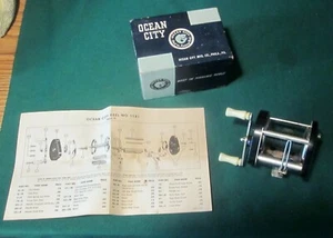 Vintage Ocean City No. 1581 Level Wind Baitcasting Fishing Reel w OG BOX/papers - Picture 1 of 9