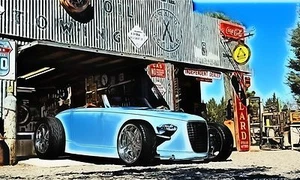 POSTER BILD BILDER XXL POP ART AUTO AMERICAN GARAGE OLDTIMER CAR - 150x90 - Bild 1 von 2