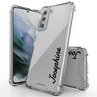 Funda para Samsung Galaxy Serie S21/S22 | Texto Personalizado Transparente Cubierta Foto 1 de 4