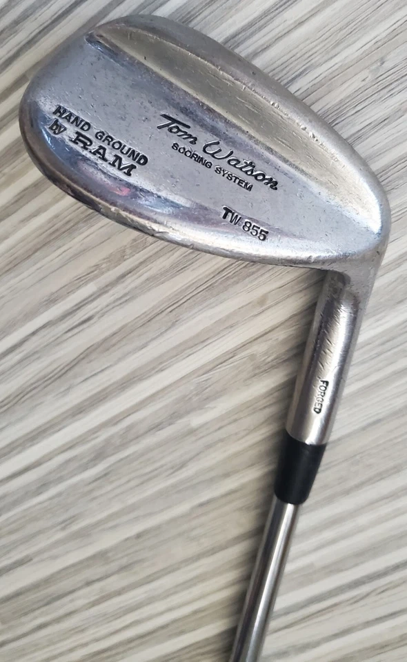 RAM SW TOM WATSON Sand Wedge 55* Troon Grind TW855 Dynamic Stiff Flex 35" RH Vtg - Image 1 of 4