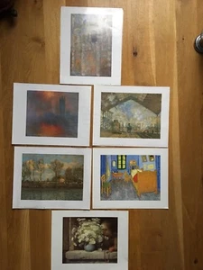 6 Impressionism Art (Musee d'Orsay) Monet, Van Gogh, Millet, Sisley 12" x 9.5" - Picture 1 of 7