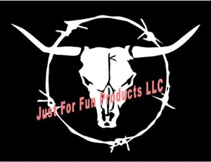 12" Longhorn Vinyl Decal bull skull barb wire country sticker truck window - Picture 1 of 1