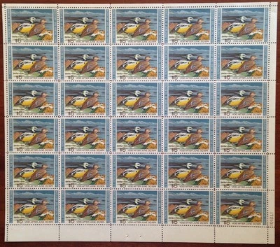 US Stamp - Scott #RW40 -1973 $5 Steller's Eiders Mint NH,OG SHEET OF 30 Stamp. - Image 1 of 4