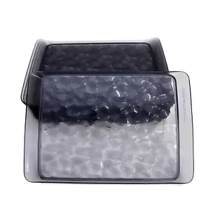 ALESSI for Delta Airlines Serving Trays 7.5x10.75" Lot of 10 Translucent Grey - Picture 1 of 6