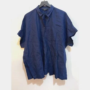 Lafayette 148 NYC Leinen Oversize Navy Top XL - Bild 1 von 7
