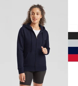 Fruit of the Loom Damen Sweatjacke Kapuze Hoodie - Lady-Fit Hooded Jacket NEW - Bild 1 von 15