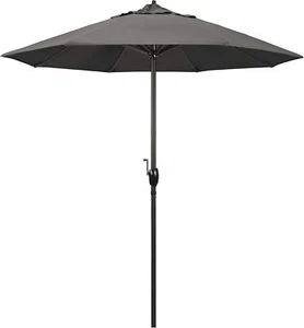 7.5' Round Patio Umbrella, Aluminum Frame, Crank Lift - Picture 1 of 6