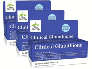 3 PACK x 60ct✨ Terry Naturally Clinical Glutathione Master Antioxidant Fresh ✨ - Picture 1 of 5