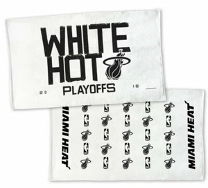 NBA Miami Heat 2-Side 22" x 42" Bench Towel White Hot Playoffs - Picture 1 of 1