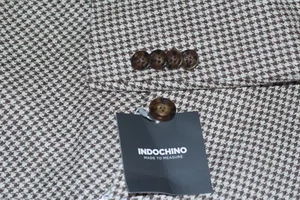 NWT Indochino Bespoke Houndstooth Blazer Sport Coat Jacket Size 54-R Dual Vent - Picture 1 of 10