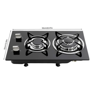 Estufa de gas de 2 quemadores, estufa de gas,? estufa de gas superior con 2 quemadores - Imagen 1 de 21