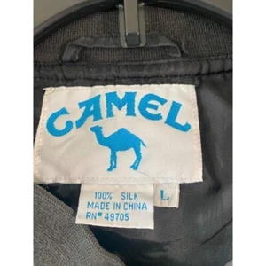 Vintage Camel Jacket Mens Large Cigarettes Smoke Silk Joe 90s Windbreaker - Picture 1 of 19