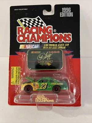 Vintage Racing Champions John Deere Stock Car with Die Cast Emblem 1/64 - Image 1 of 4