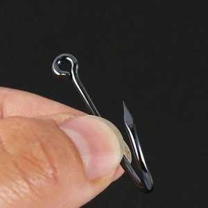 High Carbon Steel Bait Holder Fishhooks Lot 100 Fishing Stable Jig Hooks hot - Picture 1 of 19