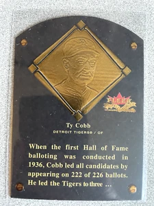 2002 Fleer Fall Classic Ty Cobb Hall Of Fame Plaque Card /1936 #4HF Tigers - Picture 1 of 2