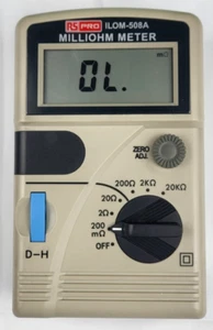 RS PRO Handheld Ohmmeter, 20000 Ω Max, 100μΩ Resolution, 4 Wire - Picture 1 of 7