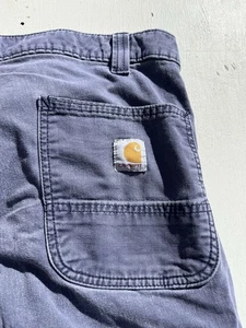 Pantalones Carhartt para hombre azules lisos 36x30 uniforme ropa de trabajo ropa de calle construcción - Imagen 1 de 12