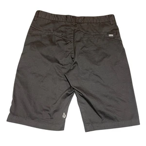 Volcom Shorts Men 32 Black Normcore Casual Skater Surfing Outdoor Hike Chino EUC - Picture 1 of 12