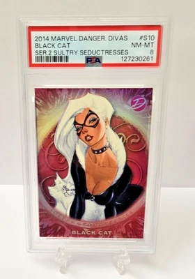 2014 Marvel Dangerous Divas Black Cat Sultry Seductresses PSA 8 - Image 1 of 2
