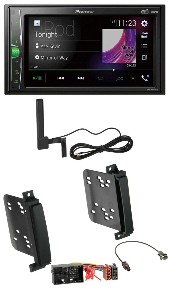 Pioneer MP3 DAB AUX 2DIN Bluetooth Autoradio für Jeep Grand Cherokee Dodge Duran - Bild 1 von 4