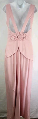 Jessica McClintock Vestido Formal Rosa Sin Mangas Espalda Abierta Talla 8 Baile de graduación Dama de honor Foto 1 de 4