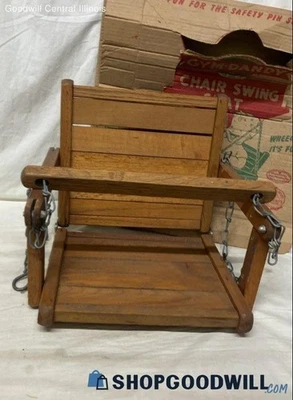 Silla de madera dura Dandy vintage universal Mfg gimnasio asiento oscilante nuevo de Lote Antiguo Foto 1 de 4