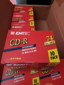 GROSSHANDEL MENGE 6 BOXEN DER GLEICHEN EMTEC CD-R 10ER-PACK BRANDNEU IM KARTON - Bild 1 von 6
